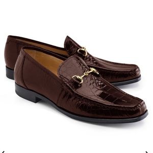 Brooks Brothers Genuine American Alligator Classic Bit Loafers